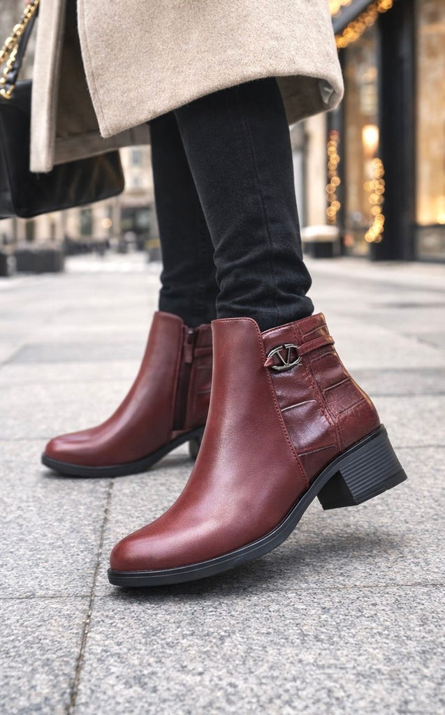 Ženske poluduboke cipele - LH30203-MAROON